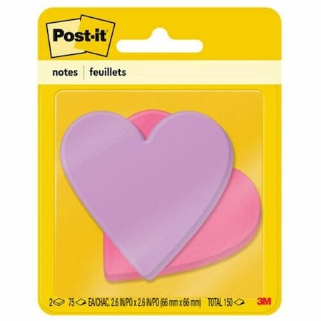 3M Commercial Notes, Die Cut, Heart MMM7350HRT